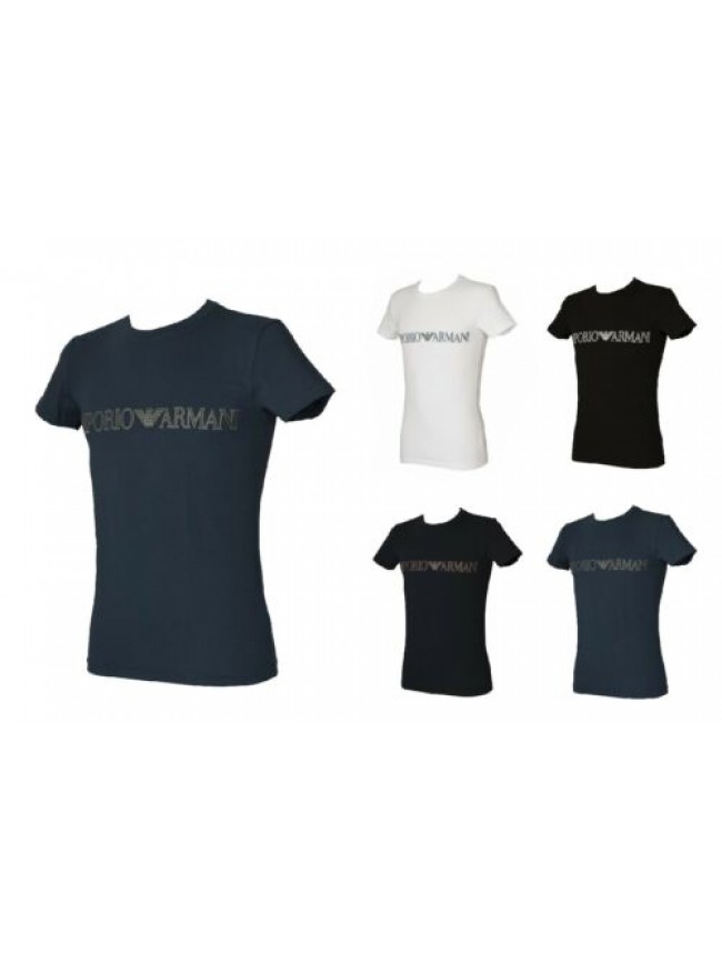 SG T-shirt maglietta uomo girocollo manica corta elasticizzata con logo EMPORIO 