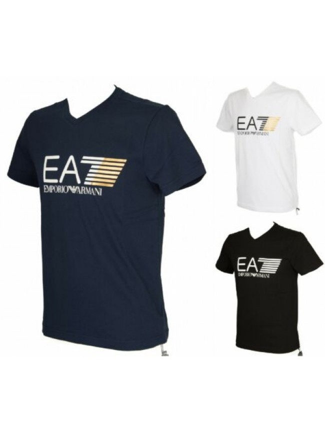 SG T-shirt manica corta maglietta uomo scollo V cotone EA7 EMPORIO ARMANI artico