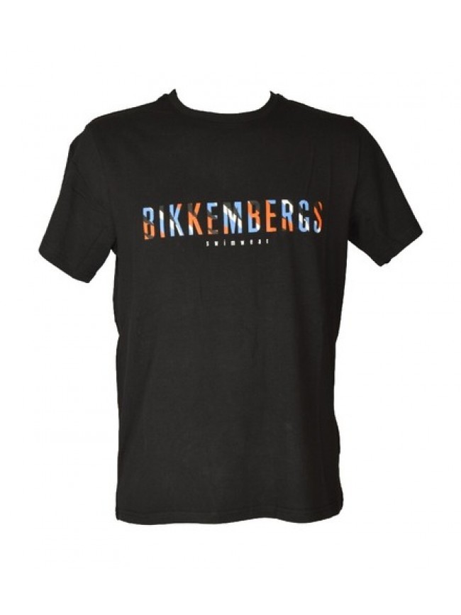 SG T-shirt uomo BIKKEMBERGS maglietta manica corta girocollo cotone con stampa a