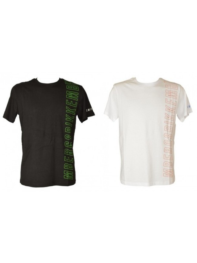 SG T-shirt uomo BIKKEMBERGS maglietta manica corta girocollo puro cotone con sta