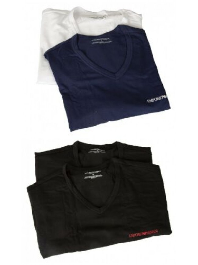 SG T-shirt uomo EMPORIO ARMANI confezione 2 pezzi maglia mezza manica scollo v c