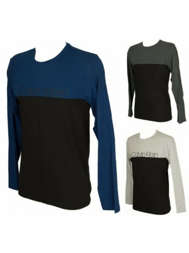 SG T-shirt uomo maglia manica lunga girocollo cotone CK CALVIN KLEIN articolo NM