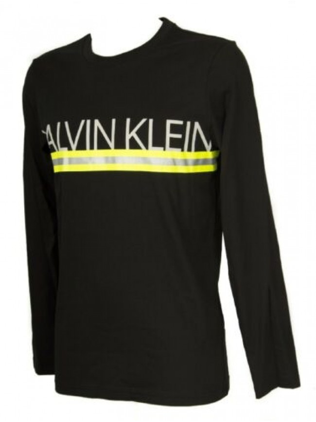 SG T-shirt uomo maglia manica lunga girocollo cotone CK CALVIN KLEIN articolo NM
