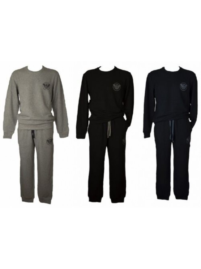 SG Tuta uomo completo EMPORIO ARMANI gicocollo con logo pantaloni con polsino co