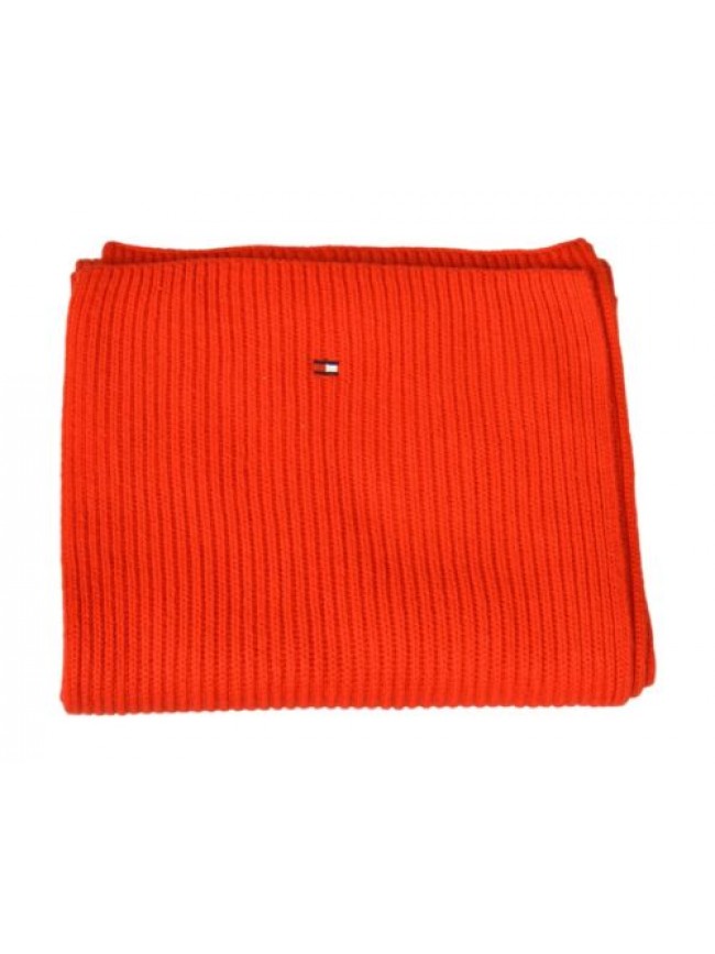 Sciarpa TOMMY HILFIGER morbida a costa cotone e cashmere con logo ricamato artic