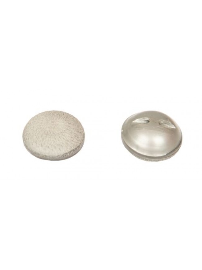 Set 10 bottoni rotondi con gambo per cucire in plastica mm.23 x 23 x 17 mm artic