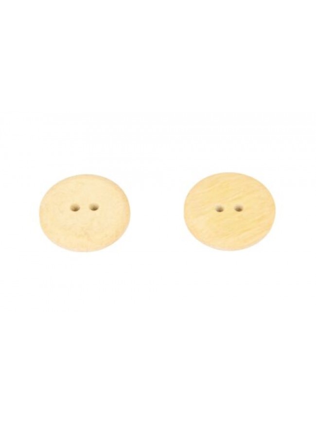 Set 10 bottoni rotondi in legno  con due fori per cucire mm.19 x 19 x 3 mm artic