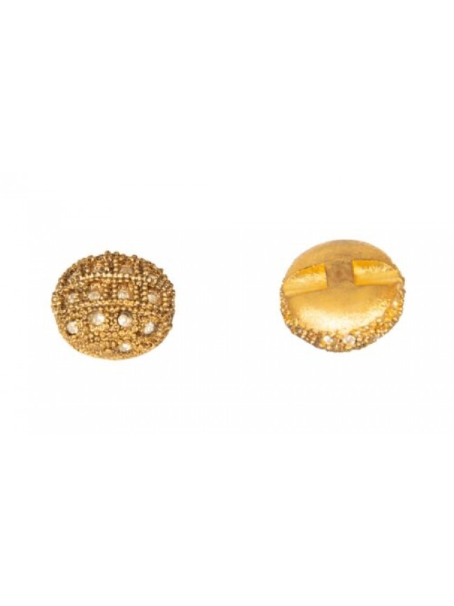 Set 10 bottoni rotondi in metallo con gambo da cucire mm.21 x 21 x 12 mm articol