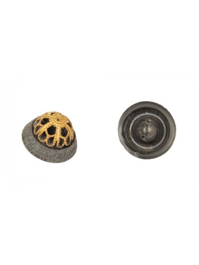 Set 2 bottoni rotondi con gambo per cucire in plastica mm.22 x 22 x 17 mm artico