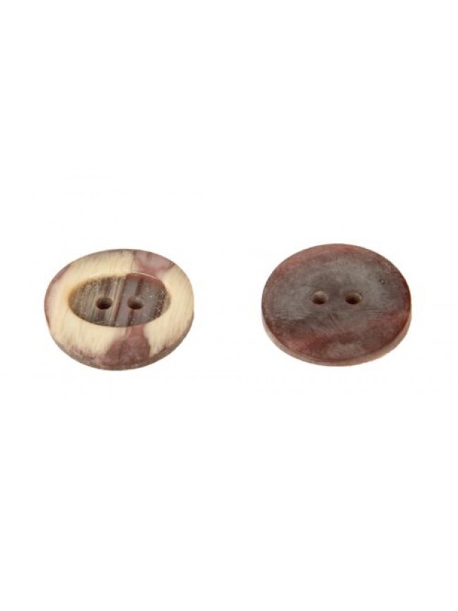 Set 4 bottoni rotondi a due fori in plastica mm.22 x 22 x 4 mm articolo BOT00014
