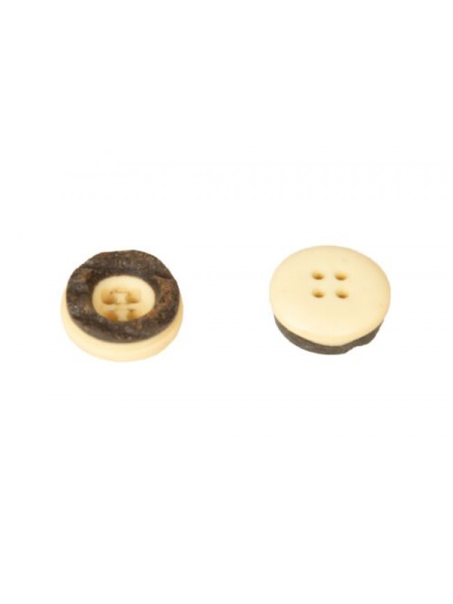 Set 4 bottoni rotondo in plastica a quattro fori mm.15 x 15 x 5 mm articolo BOT0