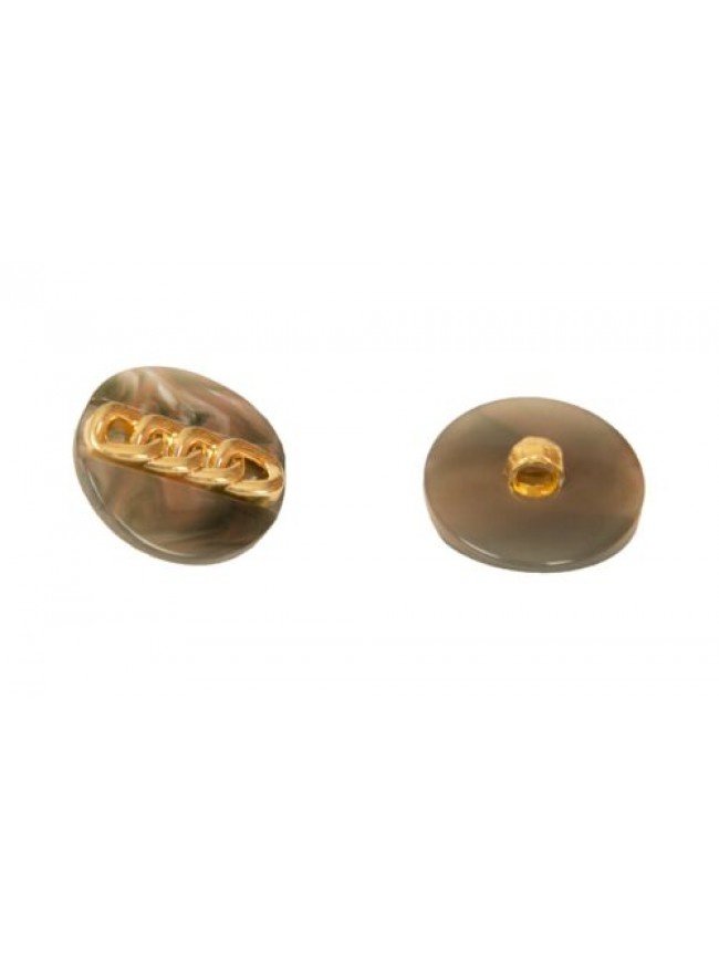Set 4 bottoni rotondo in plastica con gambo da cucire mm.23 x 23 x 10 mm articol