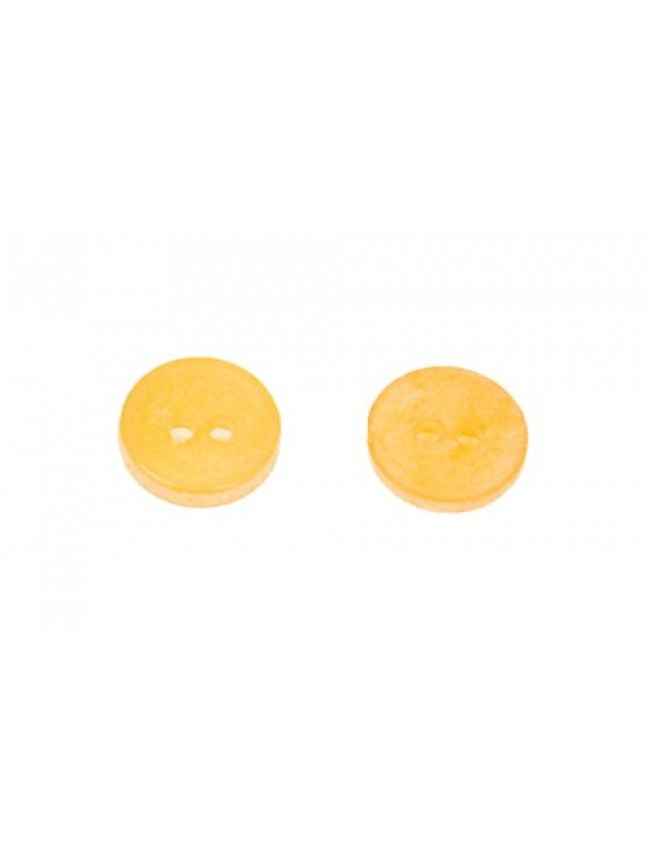 Set 6 bottoni rotondi in plastica con due fori per cucire mm.11 x 11 x 2 mm arti