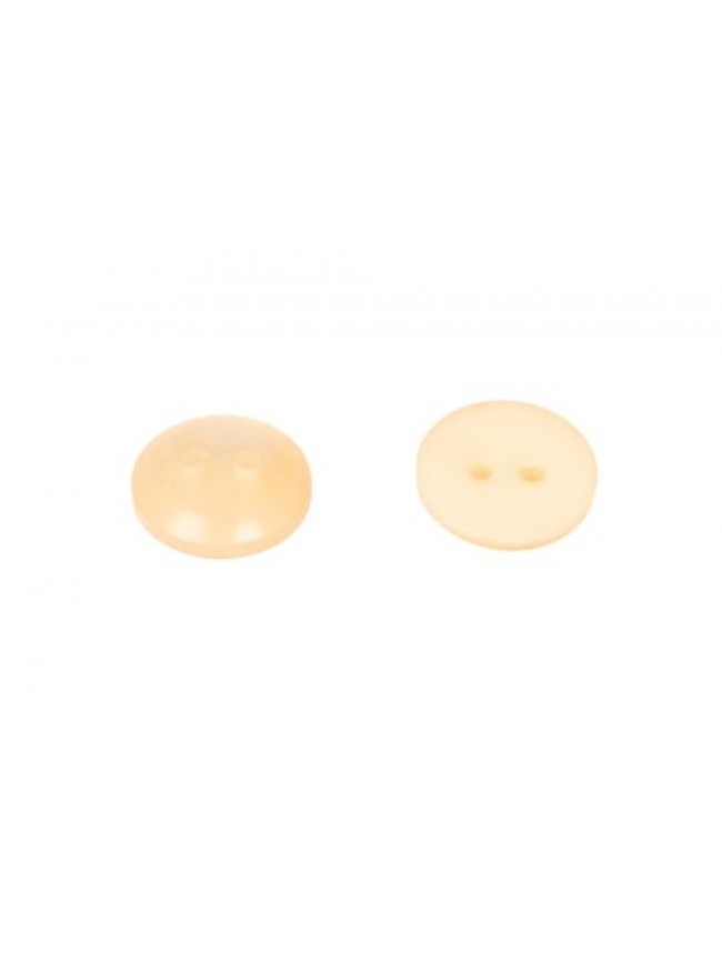 Set 7 bottoni rotondi con due fori per cucire in plastica mm.11 x 11 x 3 articol