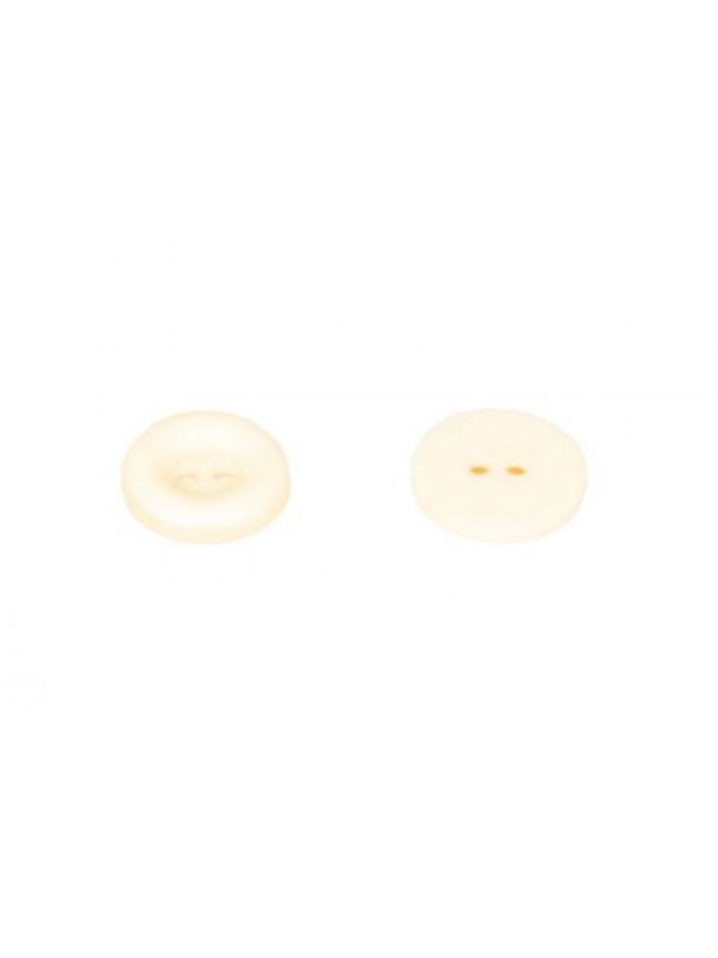 Set 7 bottoni rotondi con due fori per cucire in plastica mm.12 x 12 x 2 articol