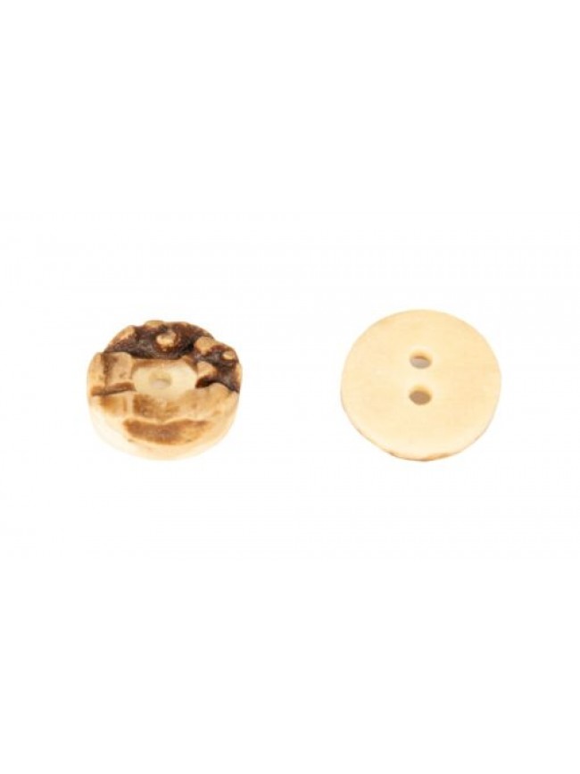 Set 7 bottoni rotondi con due fori per cucire in plastica mm.27 x 27 x 6 articol