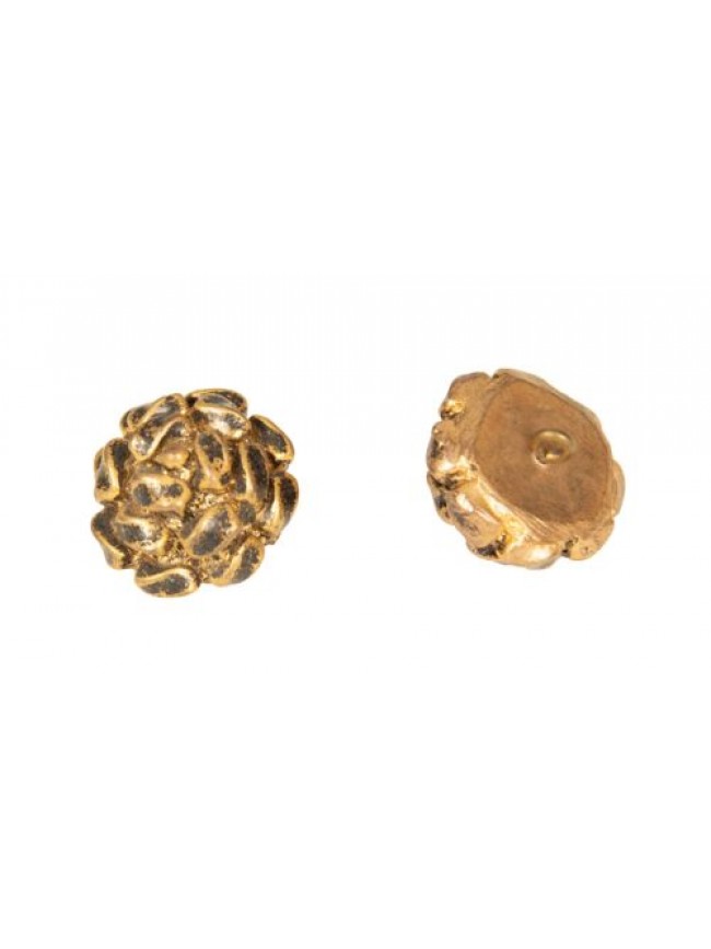 Set 7 bottoni rotondi con gambo per cucire in metallo mm.21 x 21 x 18 articolo B