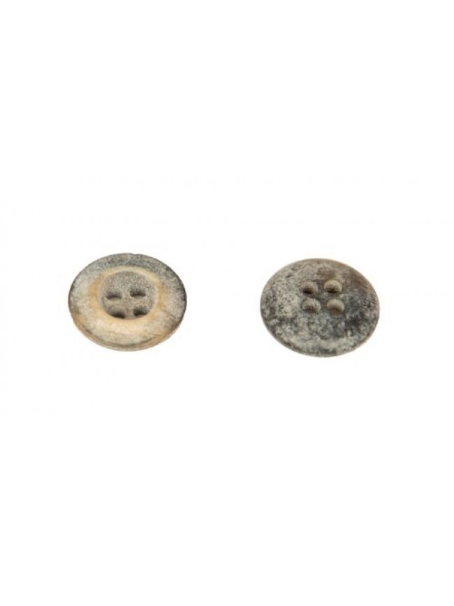 Set 7 bottoni rotondi con quattro fori per cucire in plastica mm.15 x 15 x 4 mm 
