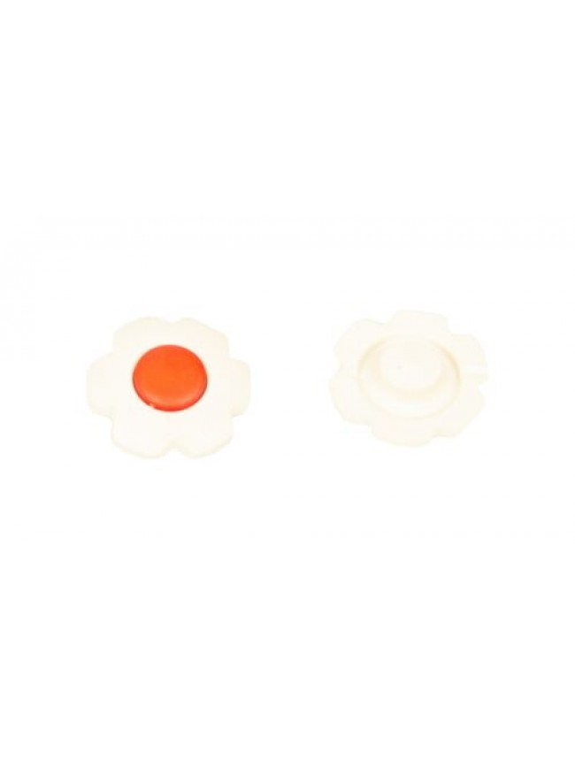 Set 9 bottoni rotondi con gambo per cucire in plastica mm.20 x 20 x 7 mm articol