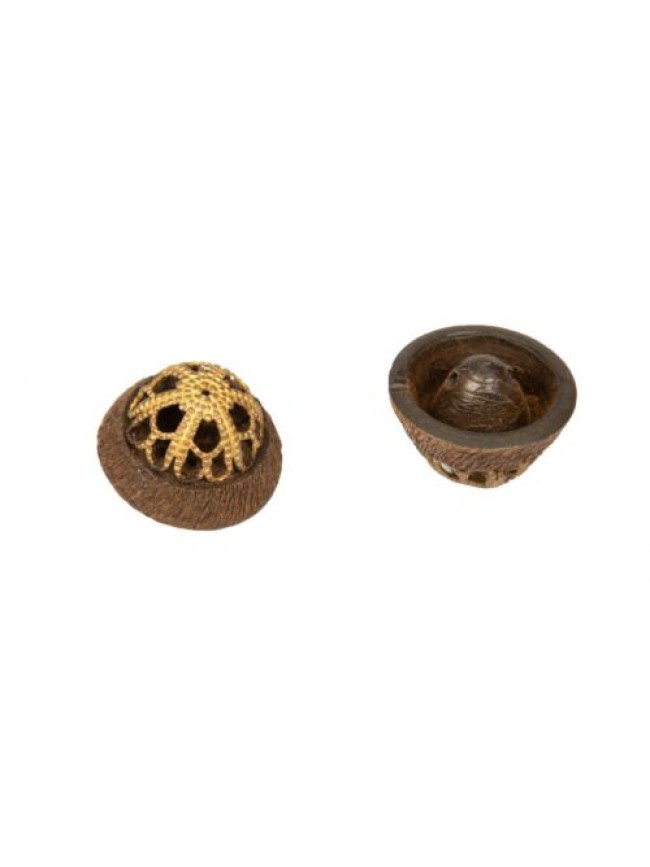 Set 9 bottoni rotondi con gambo per cucire in plastica mm.22 x 22 x 17 mm artico
