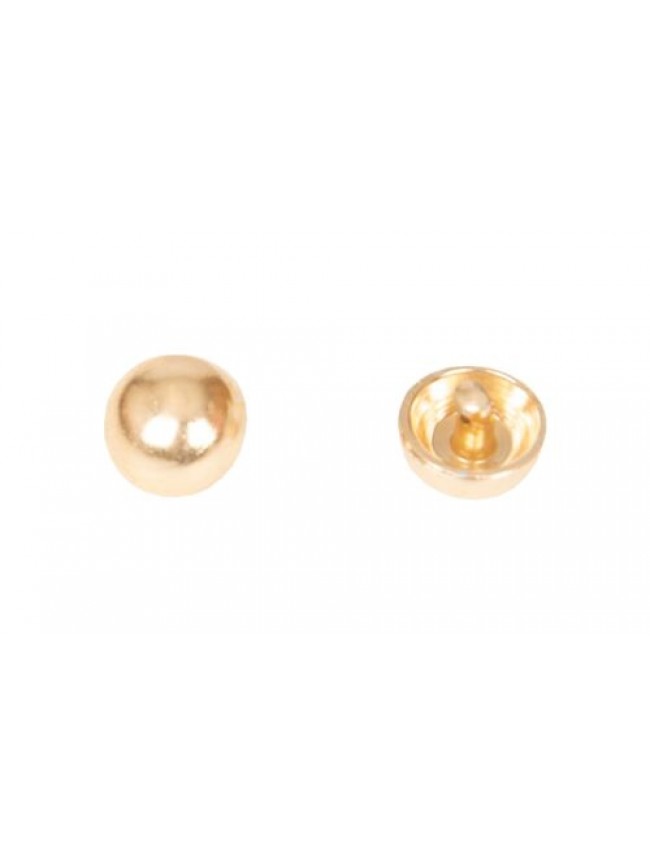 Set 9 bottoni rotondi in metallo con gambo da cucire mm.13 x 13 x 9 mm articolo 