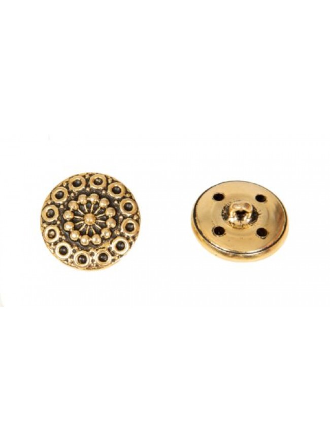Set 9 bottoni rotondi in metallo con gambo da cucire mm.23 x 23 x 10 mm articolo