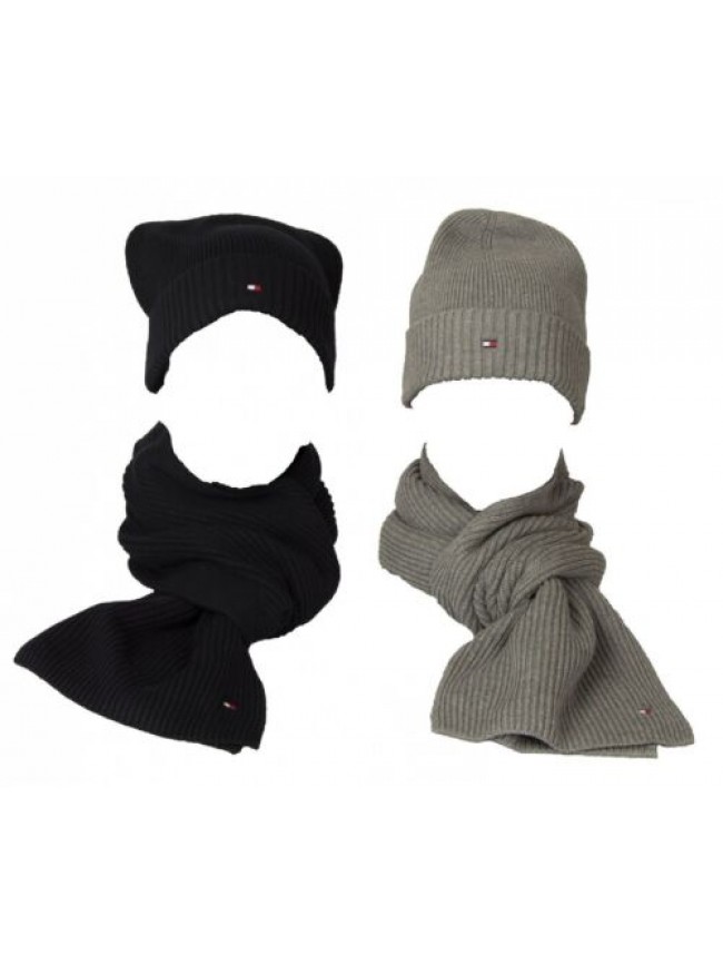 Set cappello + sciarpa TH TOMMY HILFIGER uomo confezione regalo articolo AM0AM06