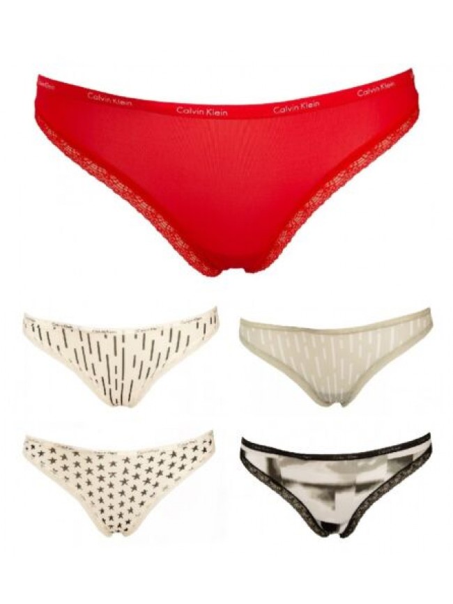 Slip donna CALVIN KLEIN mutanda elastico a vista logato tessuto microfibra under