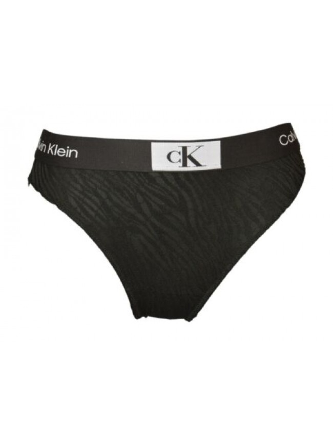 Slip donna CALVIN KLEIN mutanda pizzo con elastico a vista logato tassello in co
