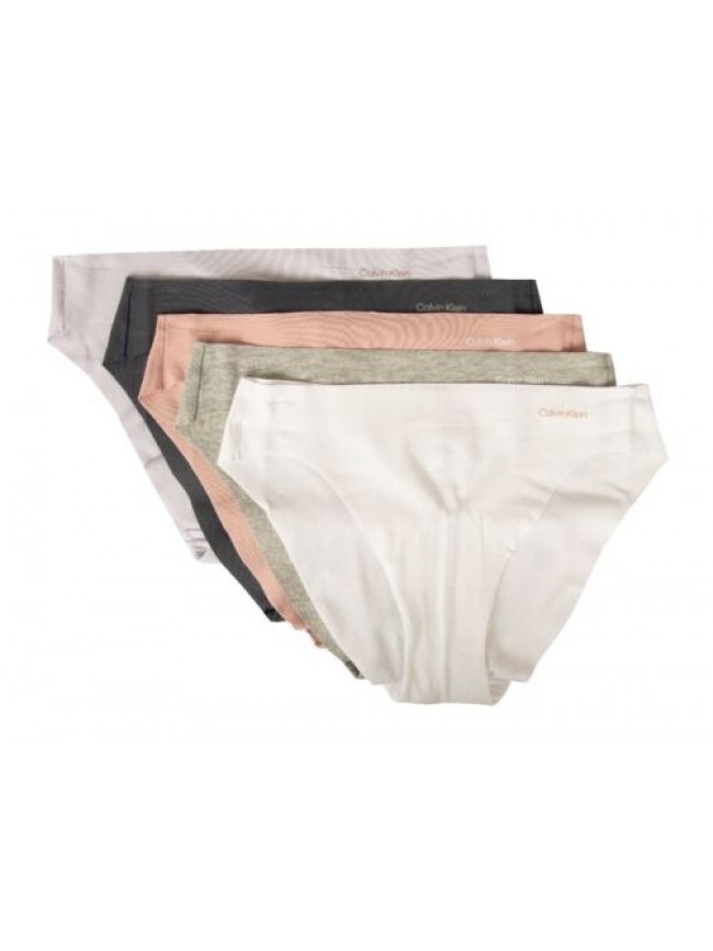 Slip donna CK CALVIN KLEIN confezione 5 capi mutande invisibili senza cuciture c