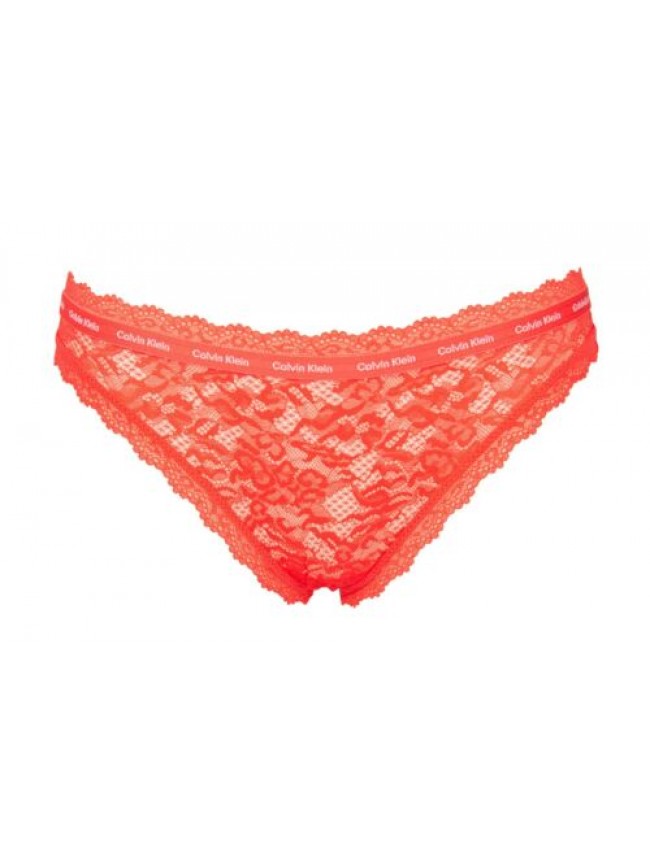 Slip donna CK CALVIN KLEIN  slip mutanda in pizzo tassello in cotone elastico a 
