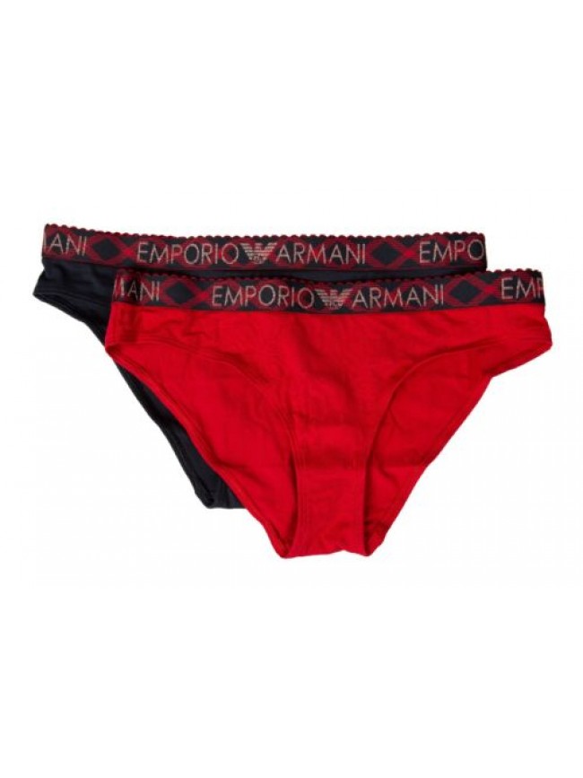 Slip donna EMPORIO ARMANI confezione 2 capi con scatola elastico a vista cotone 