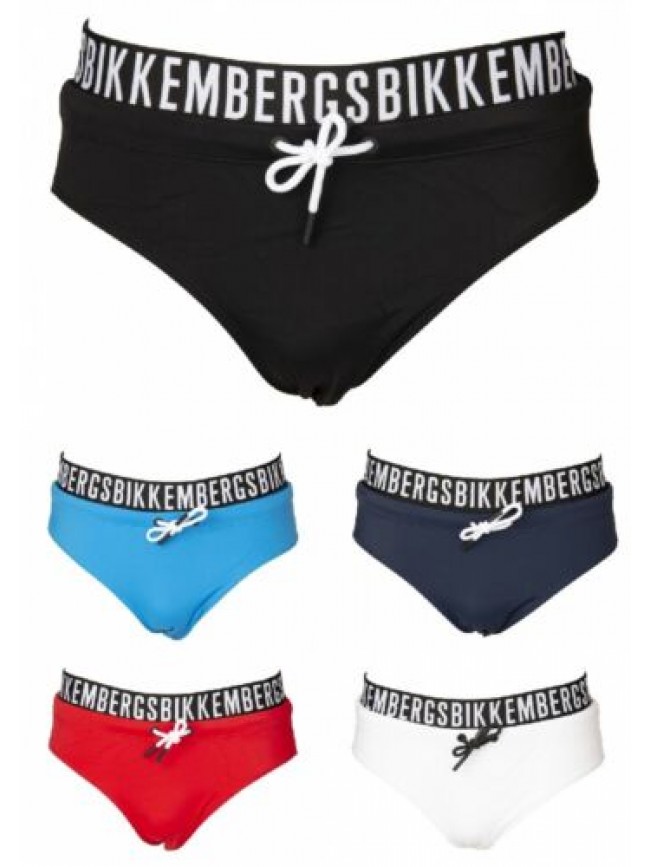 Slip mare uomo BIKKEMBERGS piscina swimwear coulisse esterna elastico a vista ar