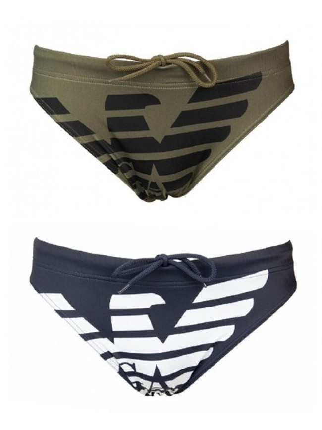 Slip mare uomo EMPORIO ARMANI piscina con elastico e coulisse interna logo stamp