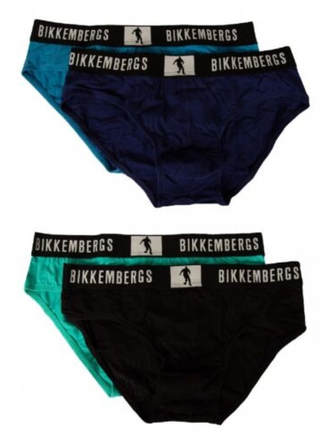 Slip uomo BIKKEMBERGS confezione 2 capi elastico a vista cotone elasticizzato un
