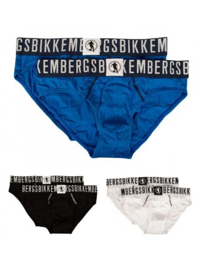 Slip uomo BIKKEMBERGS confezione 2 pezzi elastico a vista cotone elasticizzato u