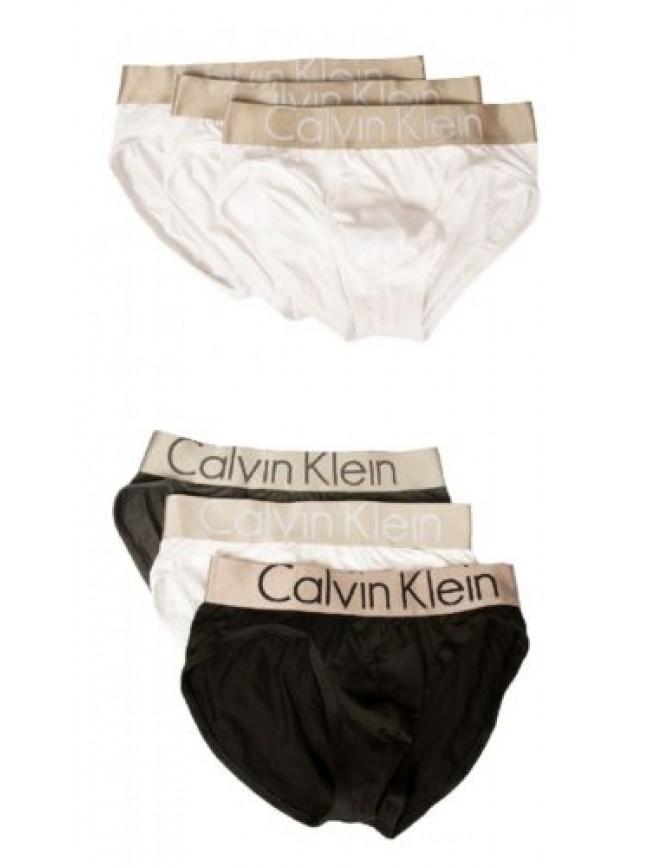 Slip uomo CK CALVIN KLEIN 3 pezzi elastico a vista microfibra mutande articolo N