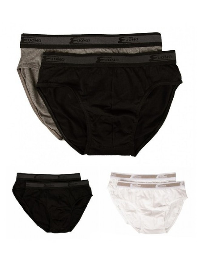 Slip uomo COTONELLA mutanda confezione 2 capi elastico a vista cotone elasticizz