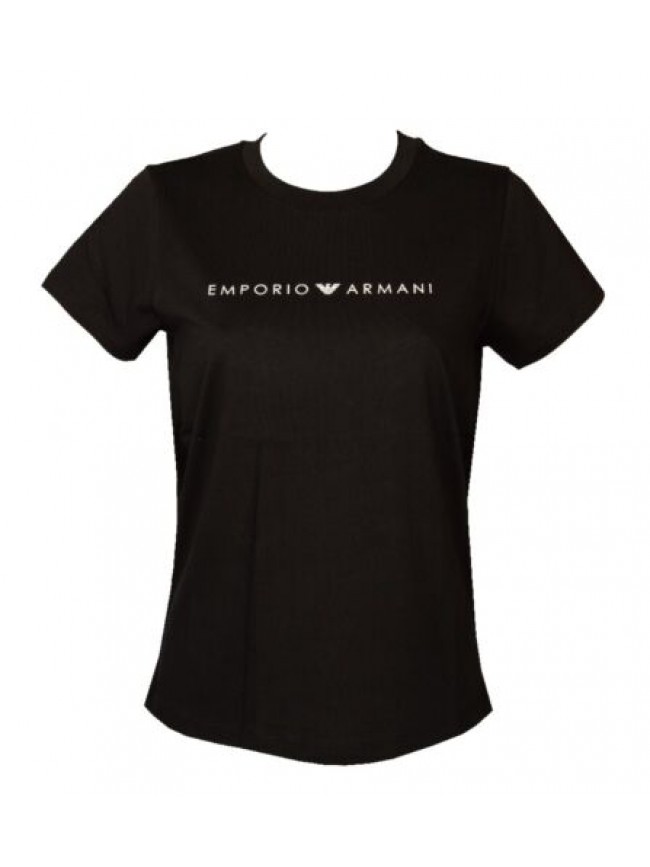 T-shirt donna EMPORIO ARMANI manica corta girocollo con logo stampato puro coton