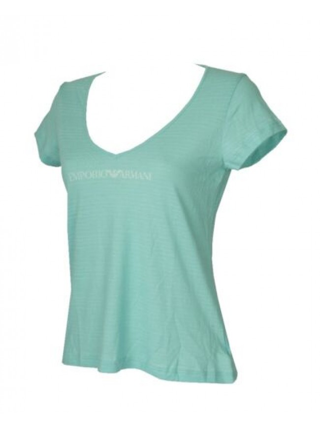 T-shirt donna manica corta scollo V cotone EMPORIO ARMANI articolo 262231 5P366 