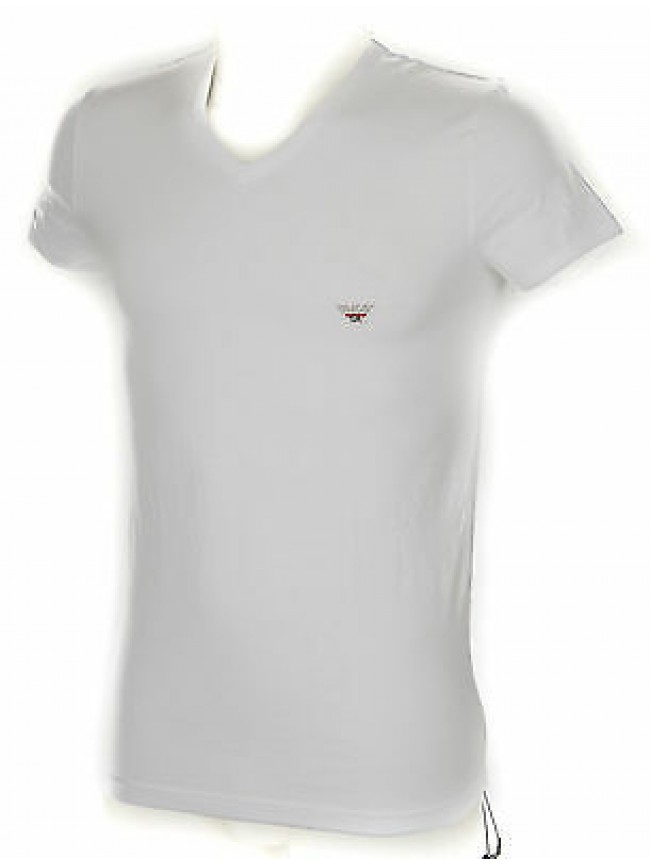 T-shirt maglietta V uomo EMPORIO ARMANI 110810 6P725 taglia M col. 00010 BIANCO