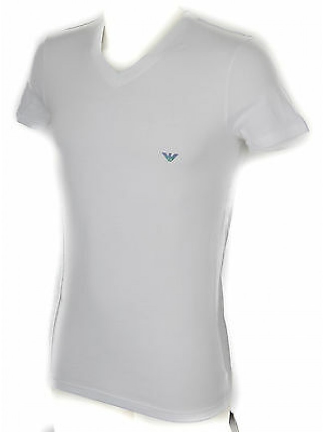 T-shirt maglietta V uomo EMPORIO ARMANI 110810 6P745 taglia XL col. 00010 BIANCO