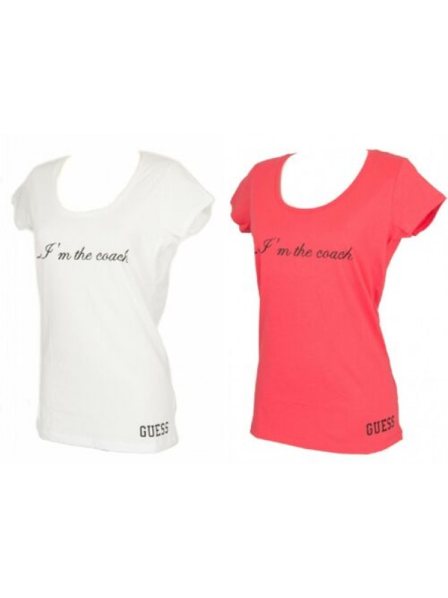 T-shirt maglietta donna manica corta girocollo cotone GUESS articolo UB9O29 JES2