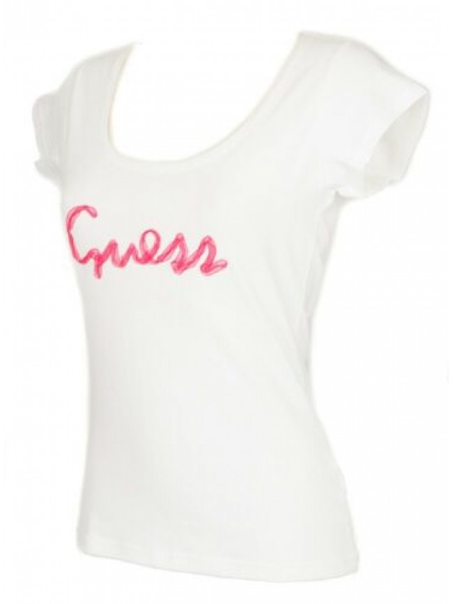 T-shirt maglietta donna manica corta girocollo cotone strech GUESS articolo UO2C