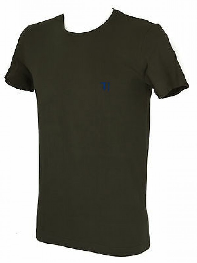 T-shirt maglietta giro uomo TRUSSARDI JEANS art. TR0027 taglia XL col. 732 ARMY