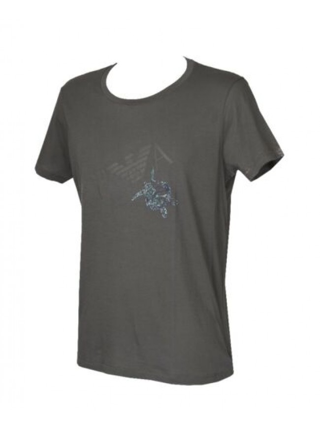 T-shirt maglietta uomo girocollo manica corta con stampa linea morbida puro coto