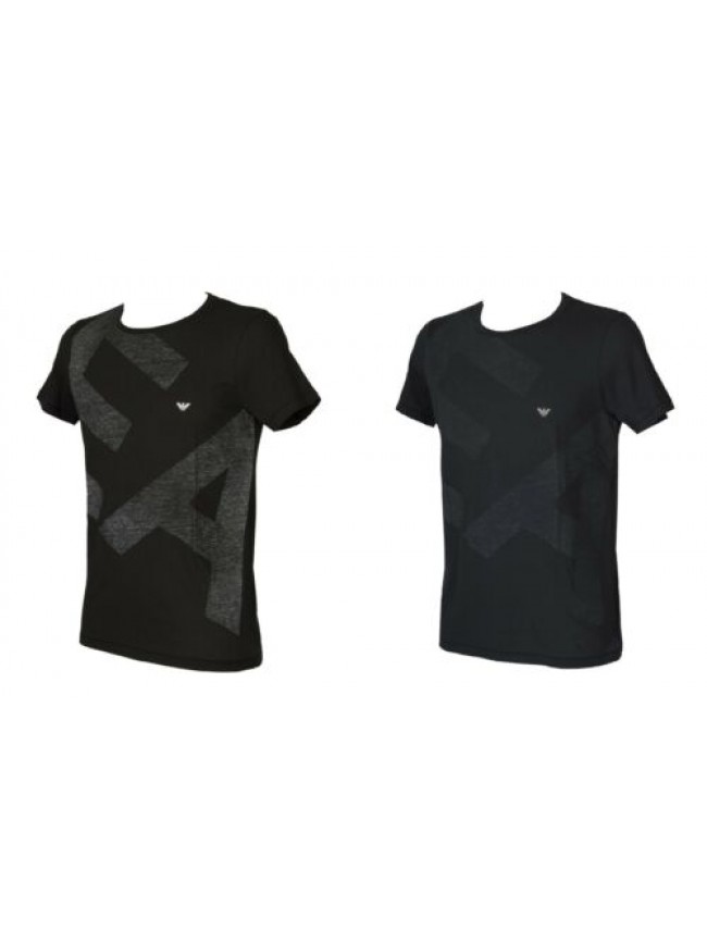 T-shirt maglietta uomo girocollo manica corta con stampa linea morbida puro coto