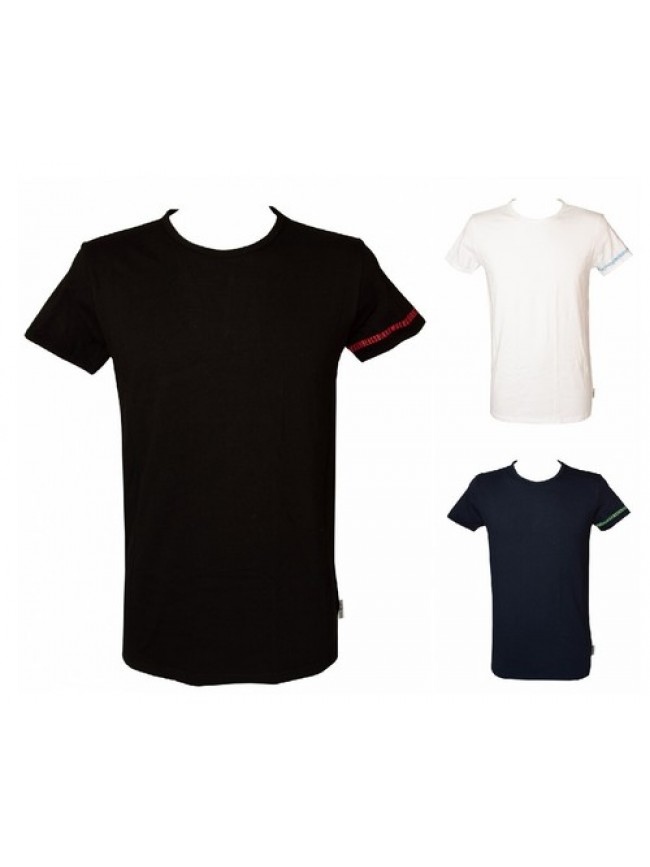 T-shirt uomo BIKKEMBERGS maglietta manica corta girocollo cotone elasticizzato a