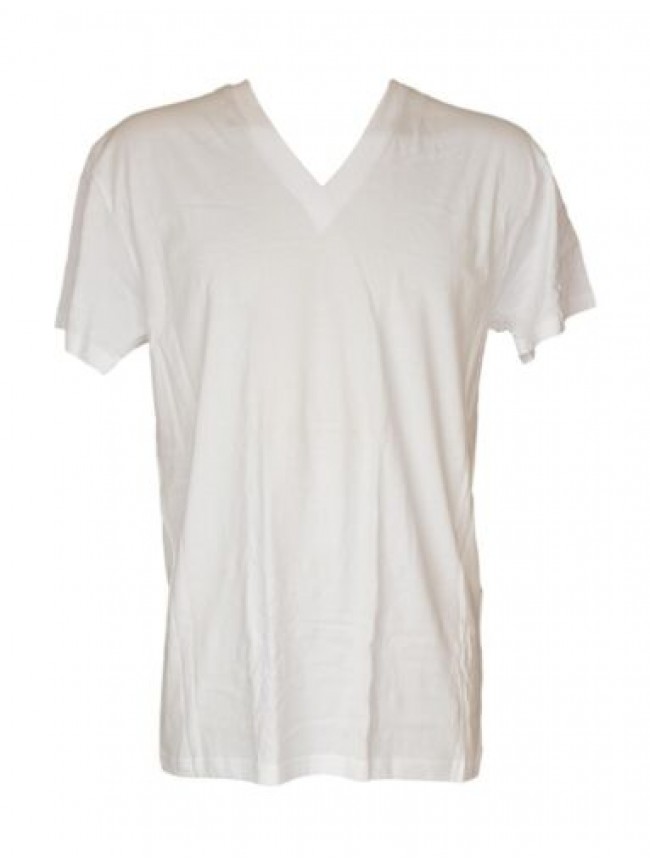 T-shirt uomo CAGI mezza manica scollo a v puro cotone tessitura antiavvitamento 