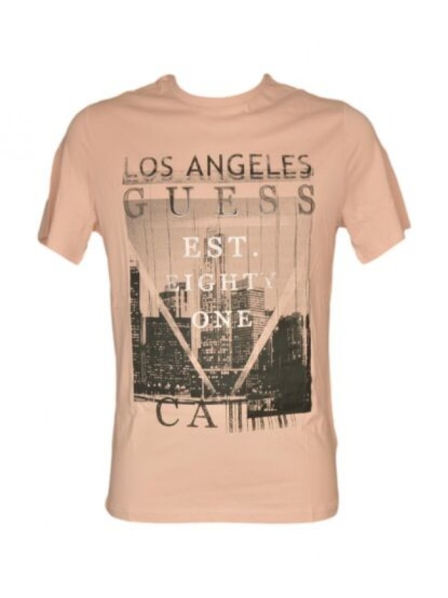 T-shirt uomo GUESS manica corta girocollo con stampa puro cotone articolo X4VI03